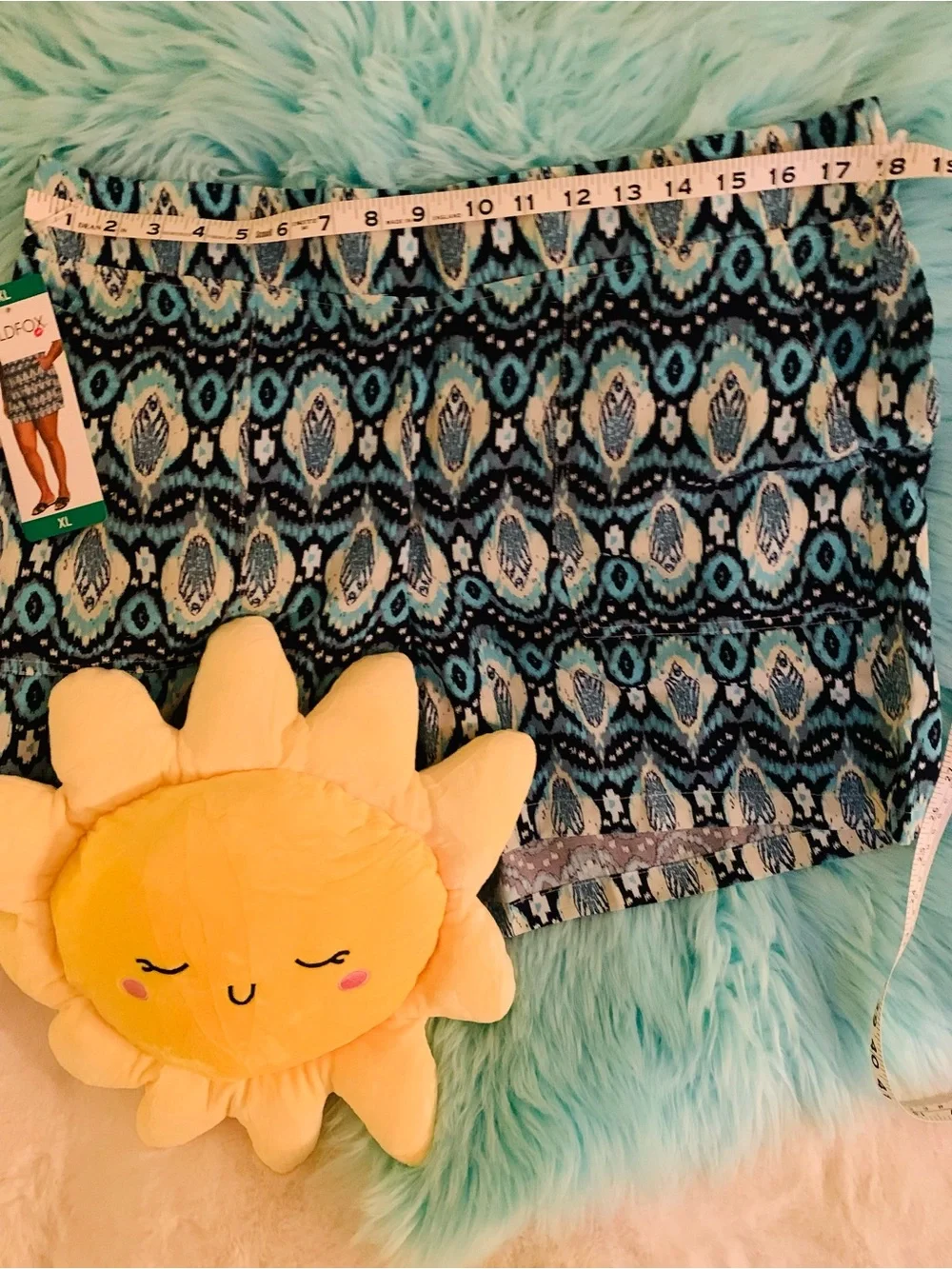Wildfox Teal White Loungewear Set T-Shirt Shorts Matching Set Women’s XL